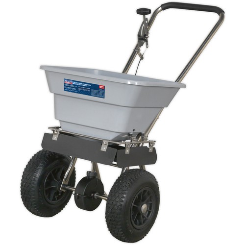Walk behind broadcast spreader - walk,
