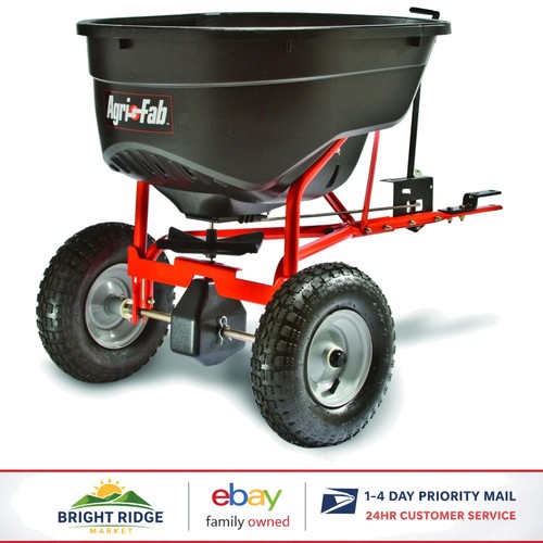 Tow behind broadcast spreader - tow,